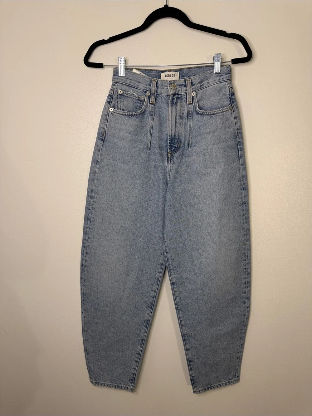 Agolde Balloon Jean Light Wash Barrel Denim Relaxed Fit size 23